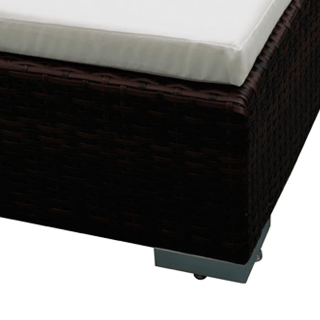 8 Piece Patio Lounge Set with Cushions Poly Rattan Brown at Set Shop and Smile