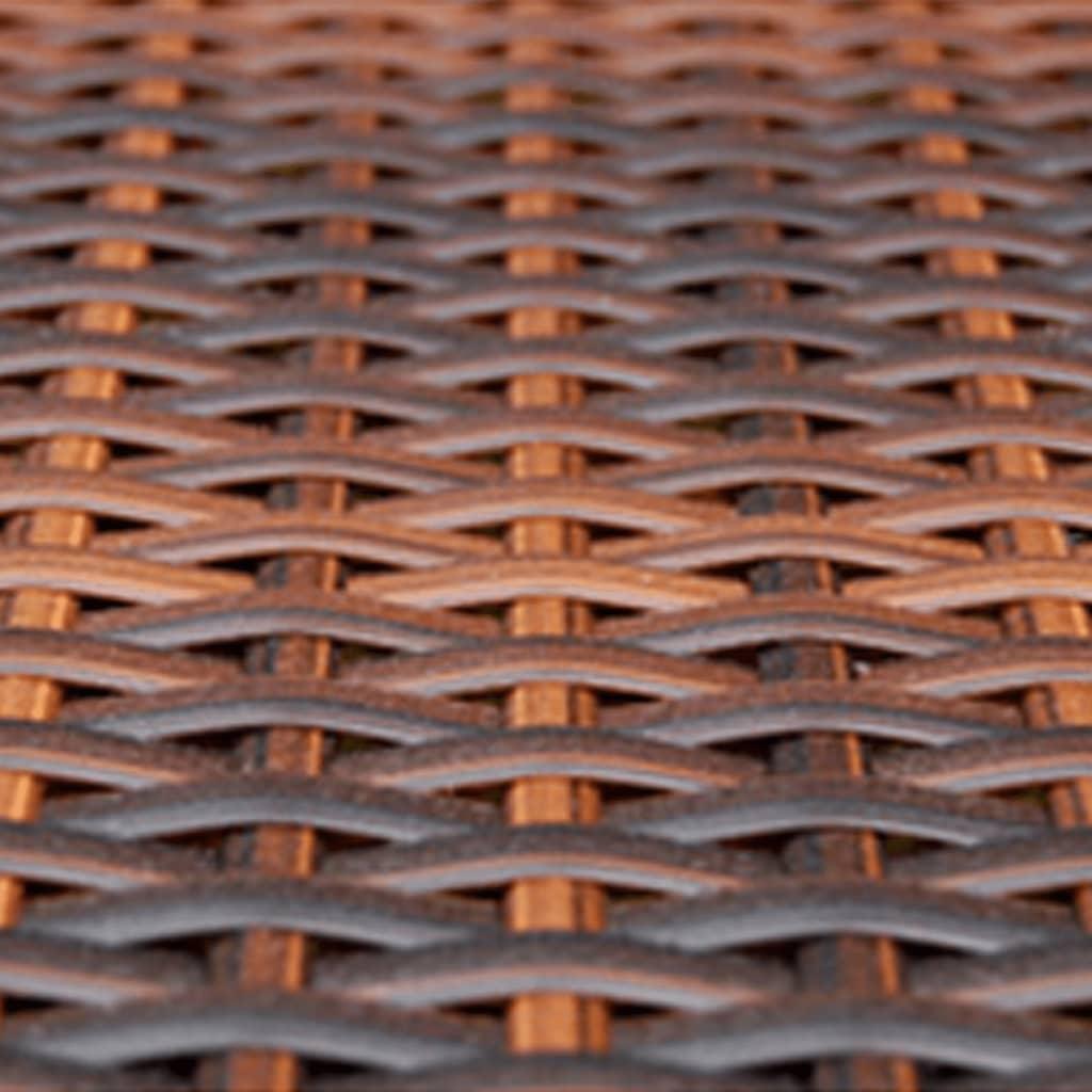 8 Piece Patio Lounge Set with Cushions Poly Rattan Brown at Set Shop and Smile