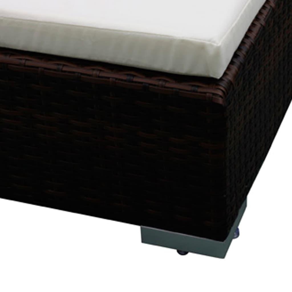 12 Piece Patio Lounge Set with Cushions Poly Rattan Brown at Set Shop and Smile