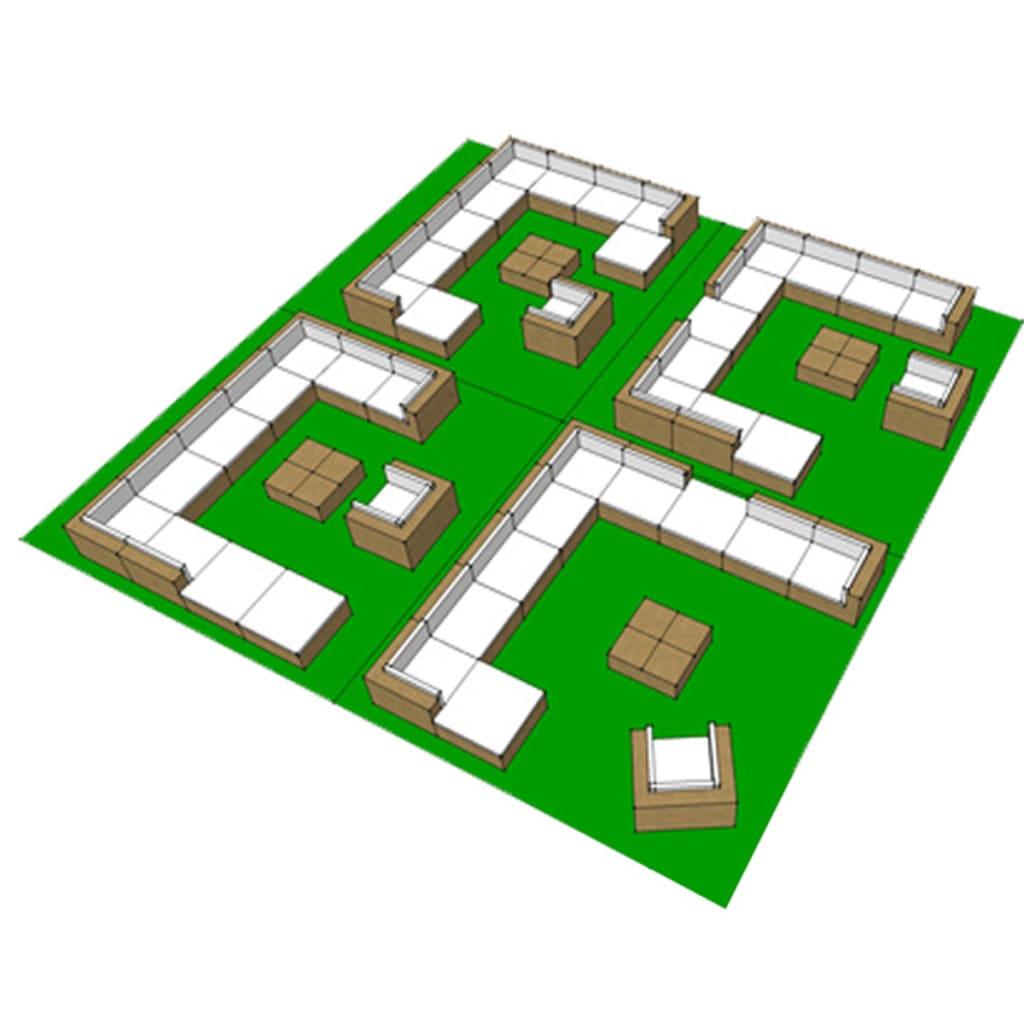 12 Piece Patio Lounge Set with Cushions Poly Rattan Black at Set Shop and Smile