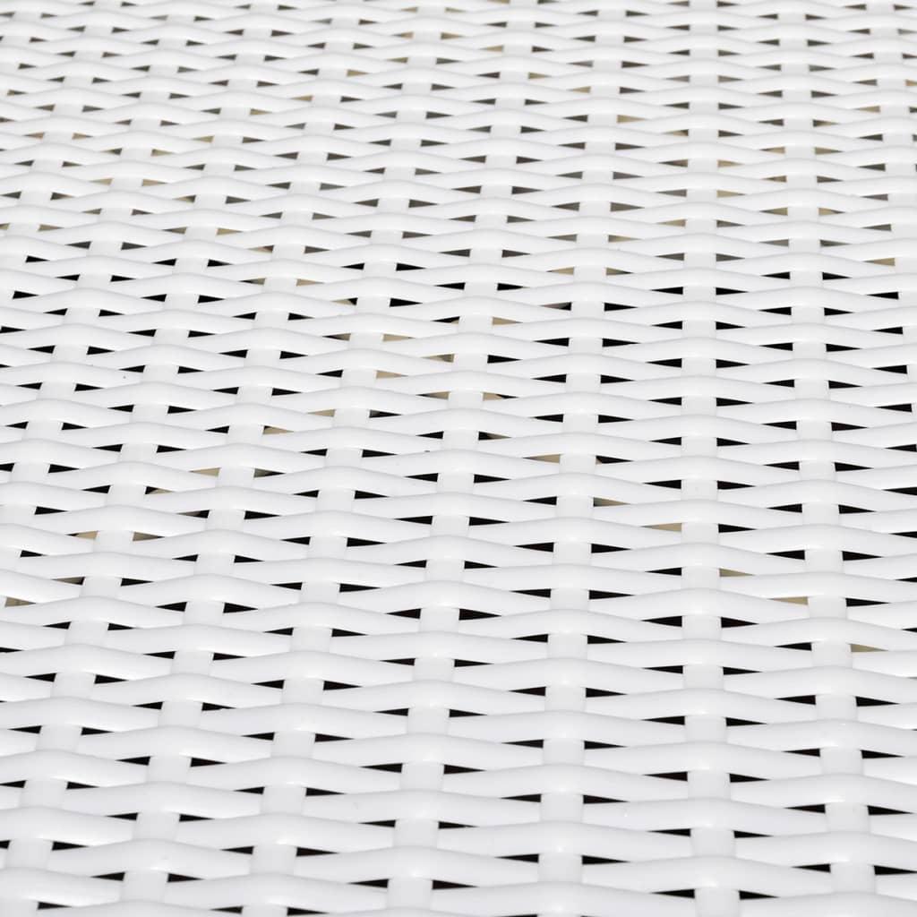 8 Piece Patio Lounge Set with Cushions Poly Rattan White at Set Shop and Smile