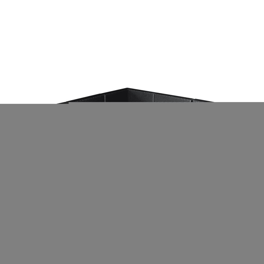 8 Piece Patio Lounge Set with Cushions Poly Rattan Black at Set Shop and Smile