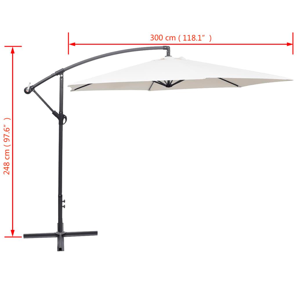 Cantilever Umbrella 118.1" Sand White at Set Shop and Smile