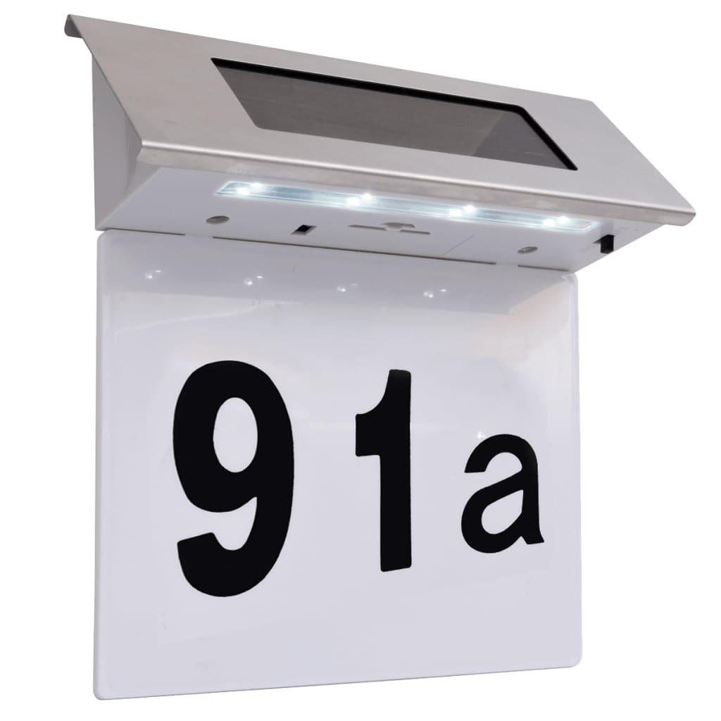 Solar LED House Number Light Stainless Steel at Set Shop and Smile
