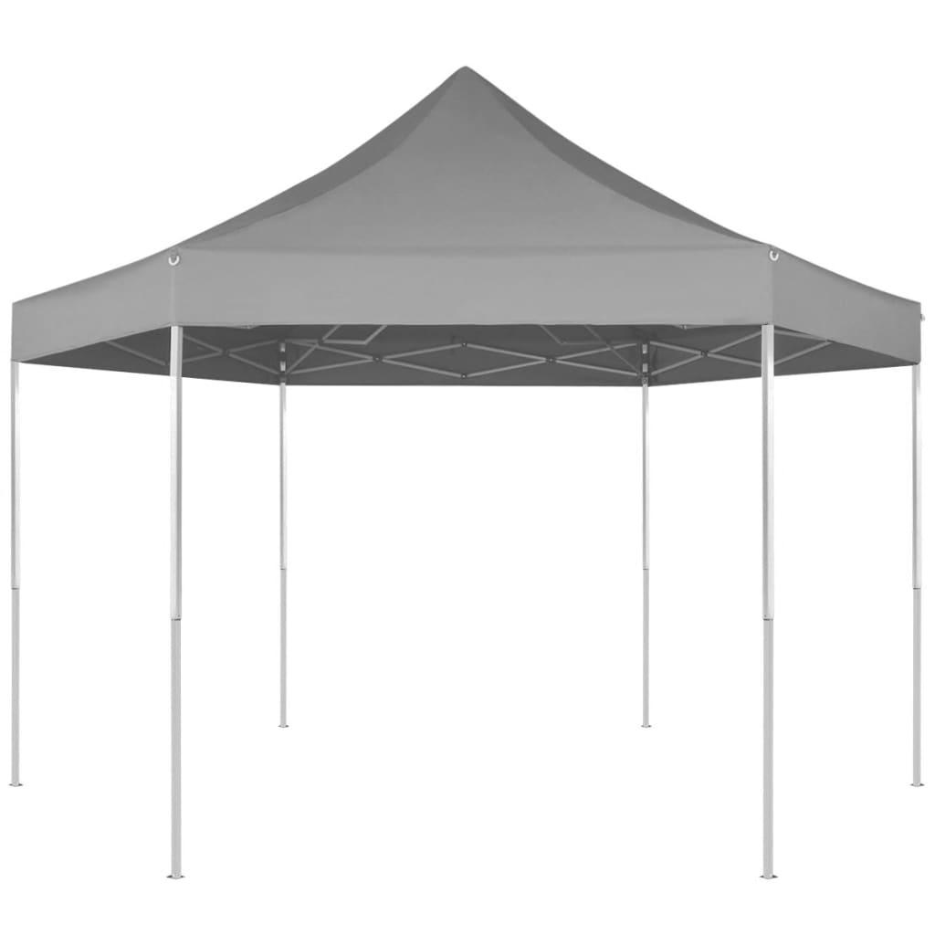 Hexagonal Pop-Up Foldable Marquee Gray 11.8'x10.2' at Set Shop and Smile