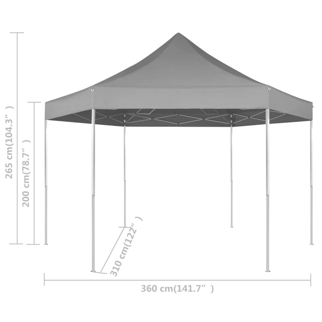 Hexagonal Pop-Up Foldable Marquee Gray 11.8'x10.2' at Set Shop and Smile