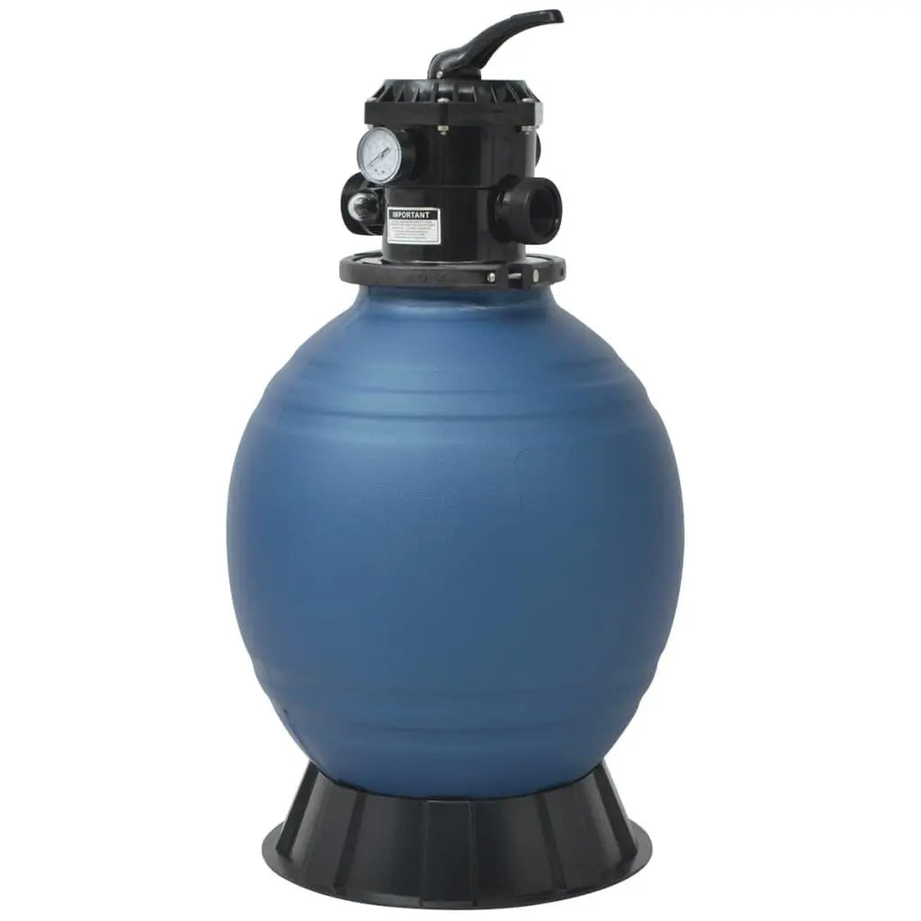 Pool Sand Filter with 6 Position Valve Blue 18 inch at Set Shop and Smile