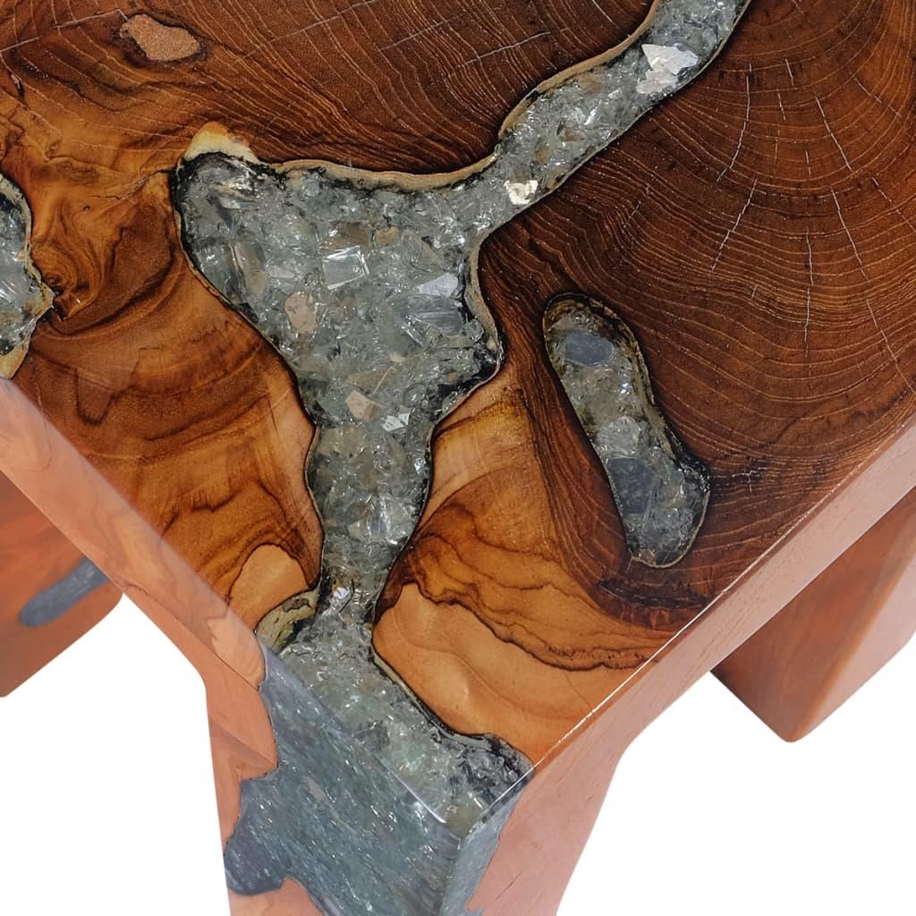 Stool Solid Teak Wood and Resin at Set Shop and Smile