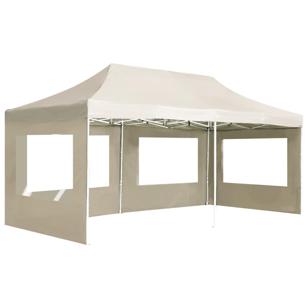 Professional Folding Party Tent with Walls Aluminum 19.7'x9.8' Cream at Set Shop and Smile