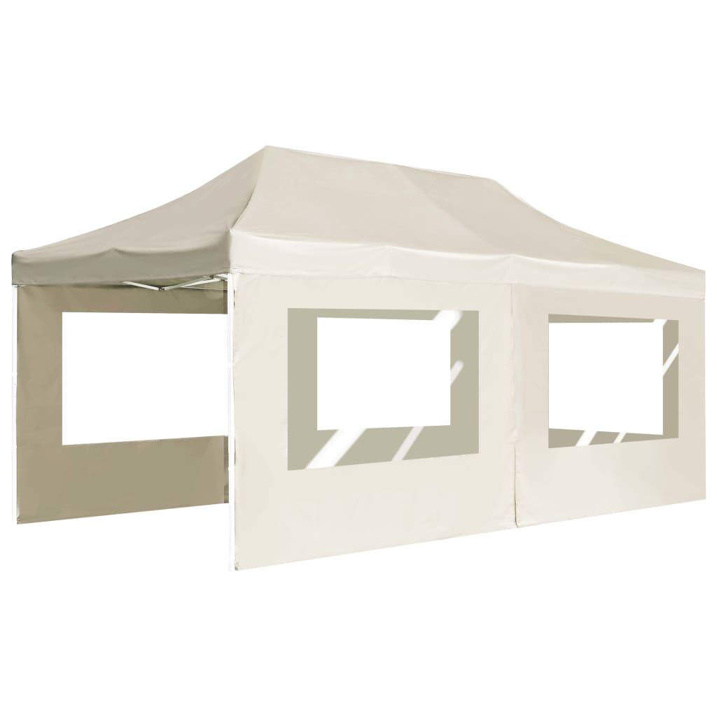 Professional Folding Party Tent with Walls Aluminum 19.7'x9.8' Cream at Set Shop and Smile