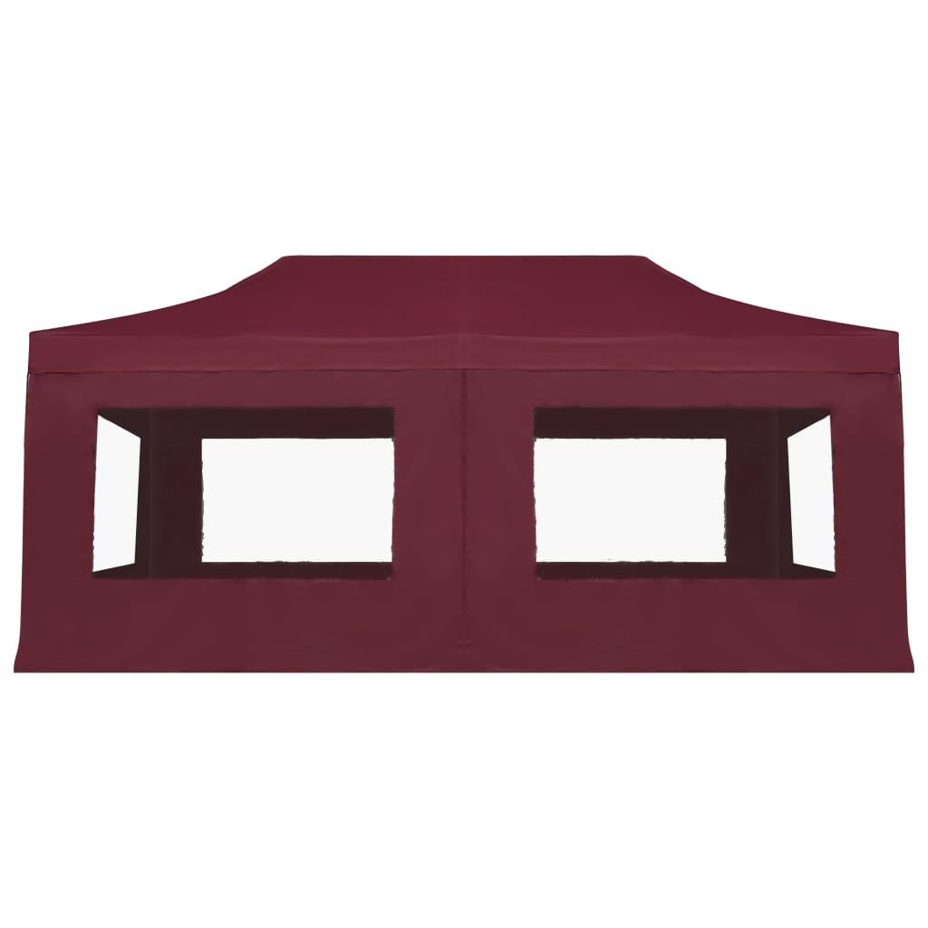 Professional Folding Party Tent with Walls Aluminum 19.7'x9.8' Wine Red at Set Shop and Smile