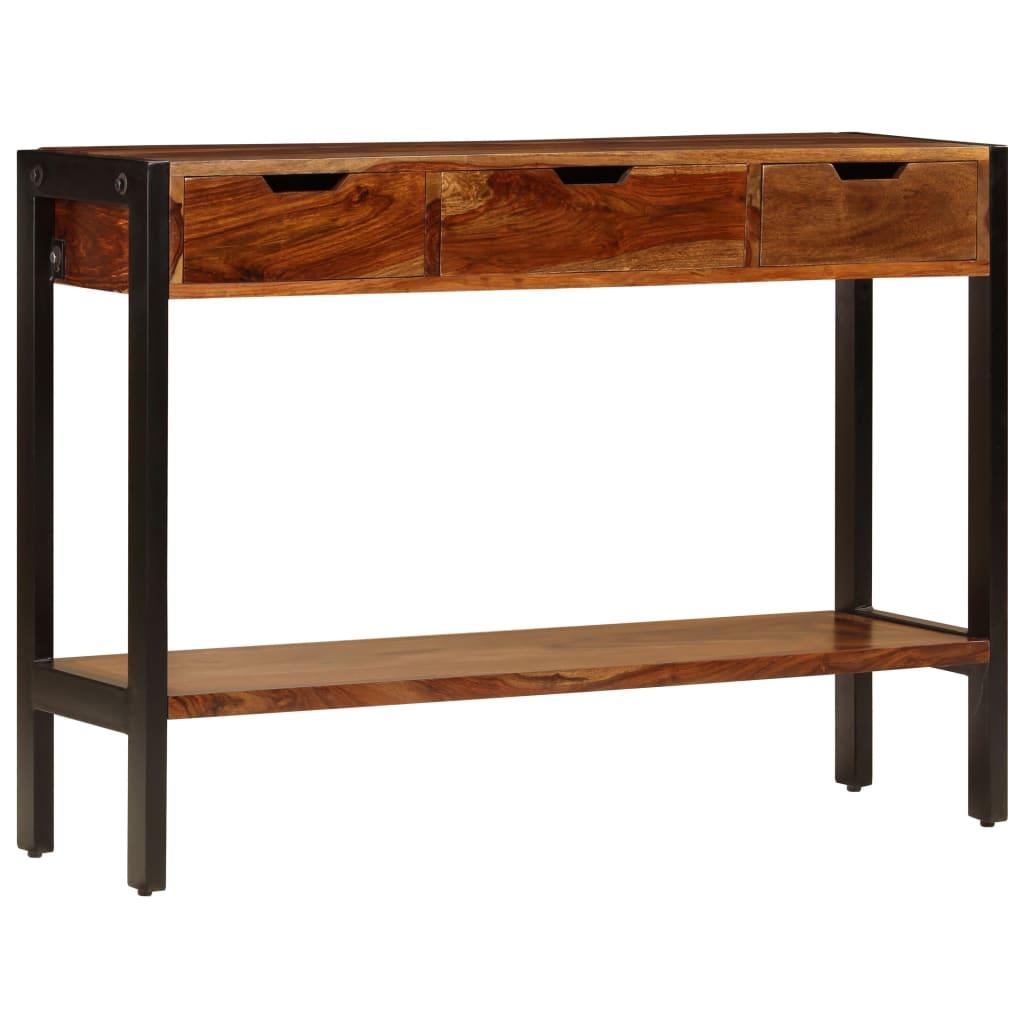 Sideboard with 3 Drawers 43.3"x13.8"x29.5" Solid Sheesham Wood at Set Shop and Smile