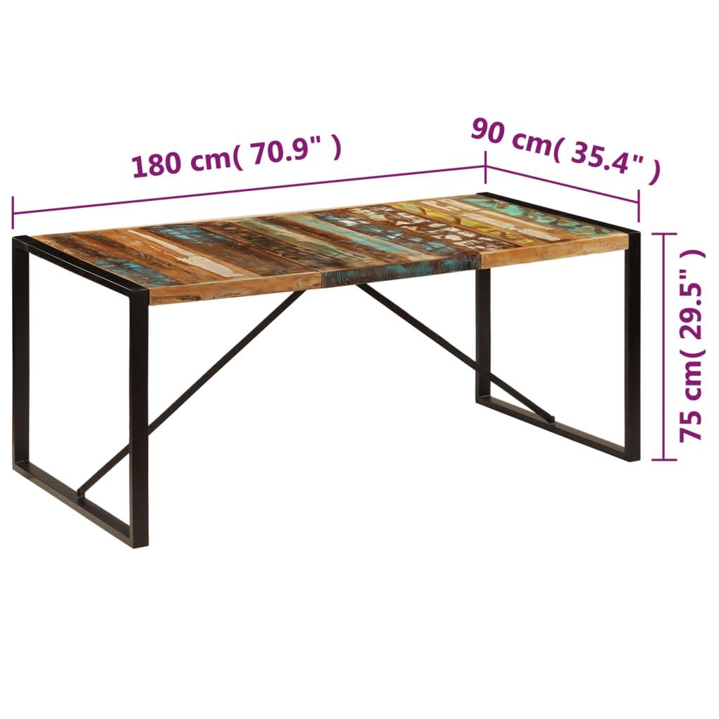 Dining Table 70.9"x35.4"x29.5" Solid Reclaimed Wood at Set Shop and Smile