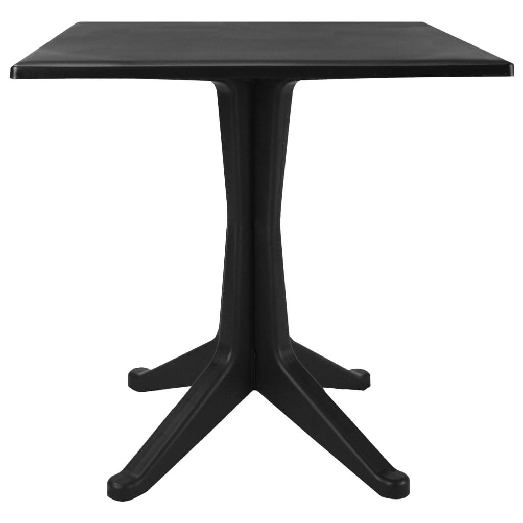 Patio Table Anthracite 27.6"x27.6"x28.2" Plastic at Set Shop and Smile