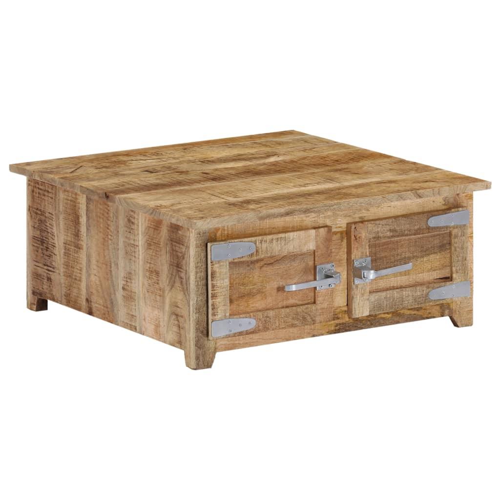 Coffee Table 27.6"x27.6"x11.8" Solid Mango Wood at Set Shop and Smile