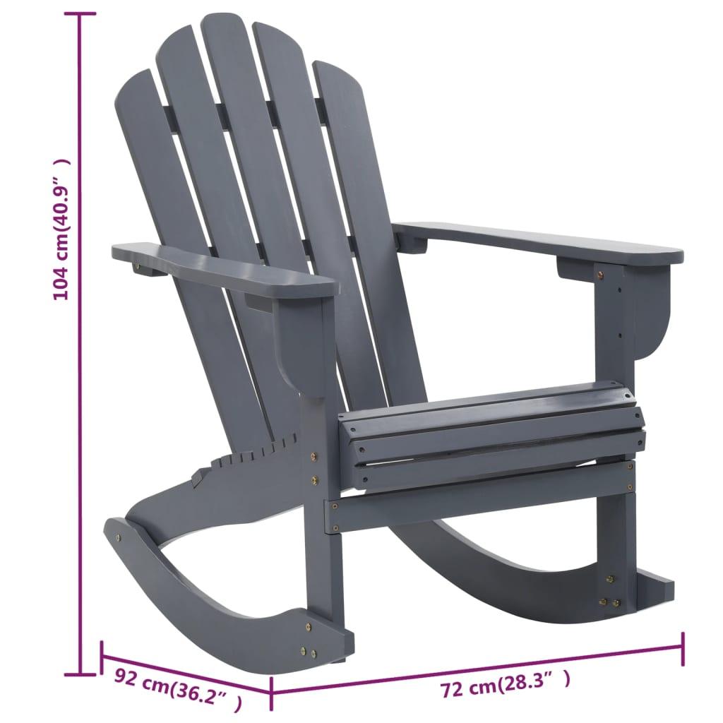 Patio Rocking Chair Wood Gray at Set Shop and Smile