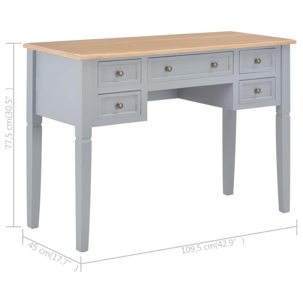Writing Desk Gray 43.1"x17.7"x30.5" Wood at Set Shop and Smile