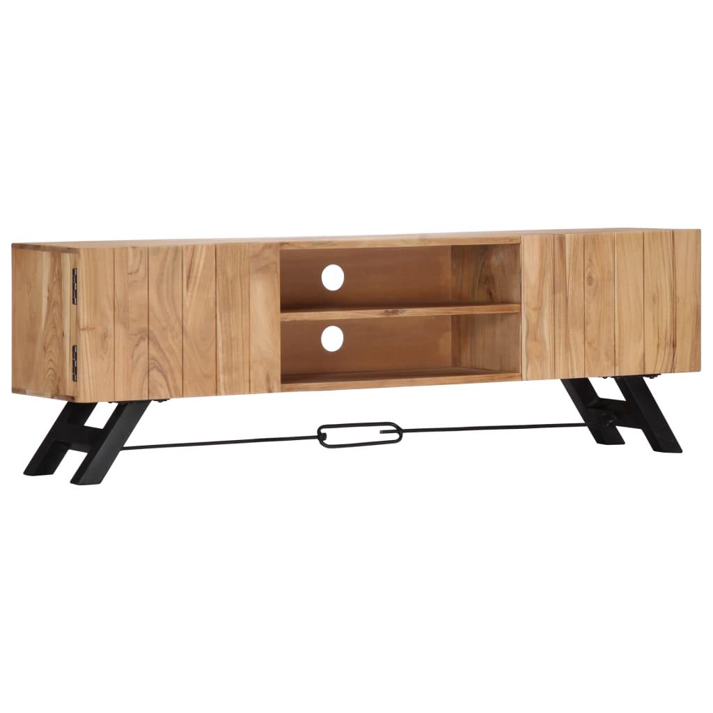 TV Cabinet 55.1"x11.8"x17.7" Solid Acacia Wood at Set Shop and Smile