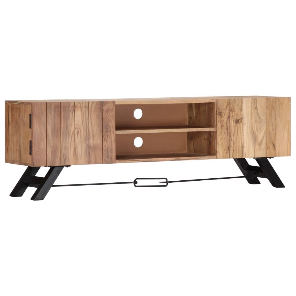 TV Cabinet 55.1"x11.8"x17.7" Solid Acacia Wood at Set Shop and Smile