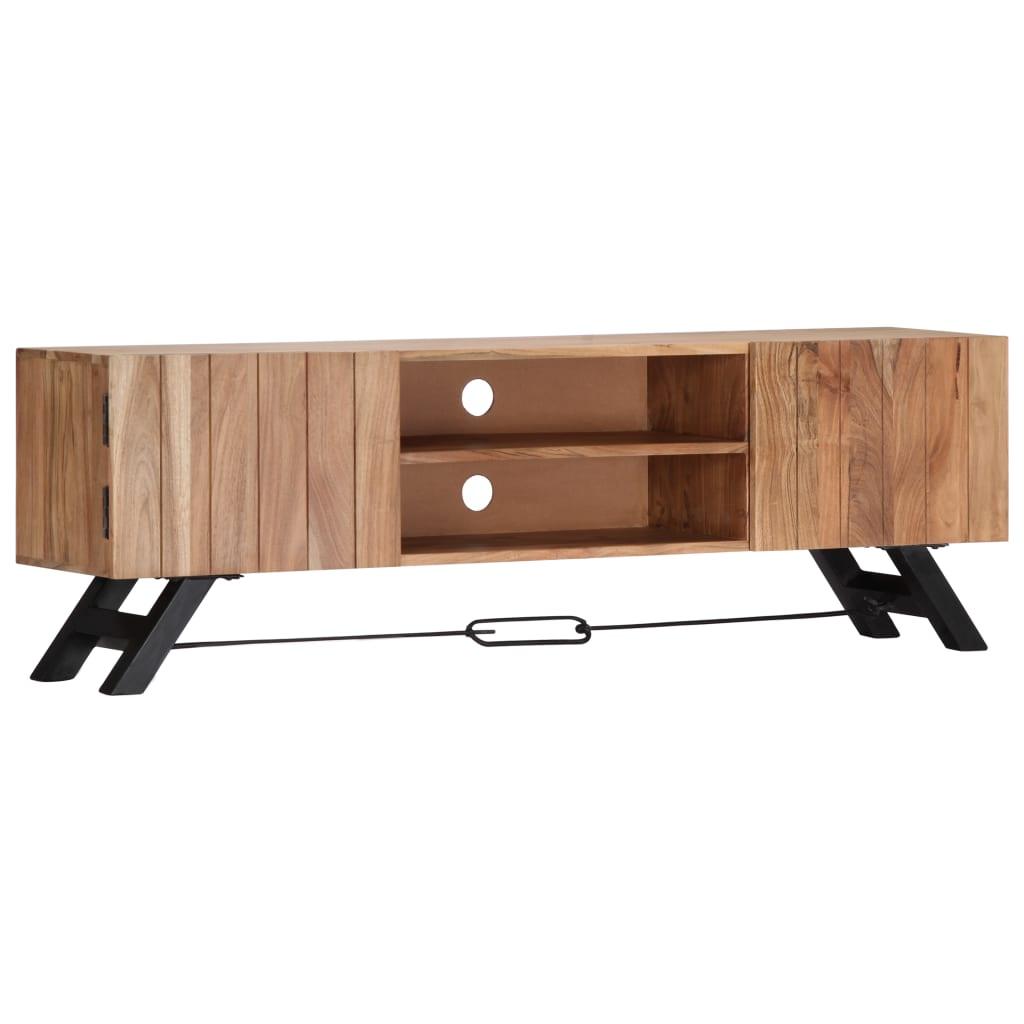 TV Cabinet 55.1"x11.8"x17.7" Solid Acacia Wood at Set Shop and Smile