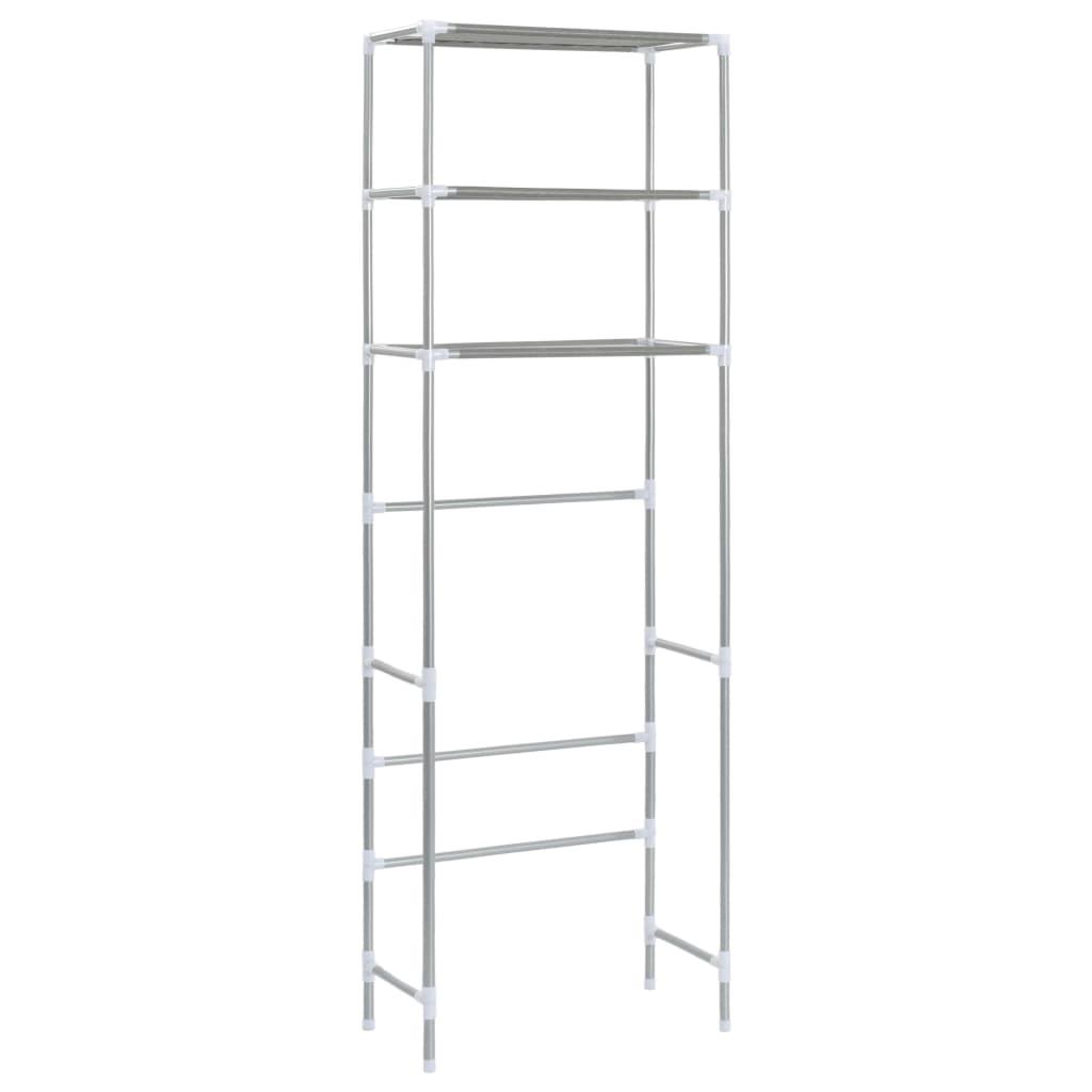 3-Tier Storage Rack over Toilet Silver 20.9"x11"x66.5" at Set Shop and Smile