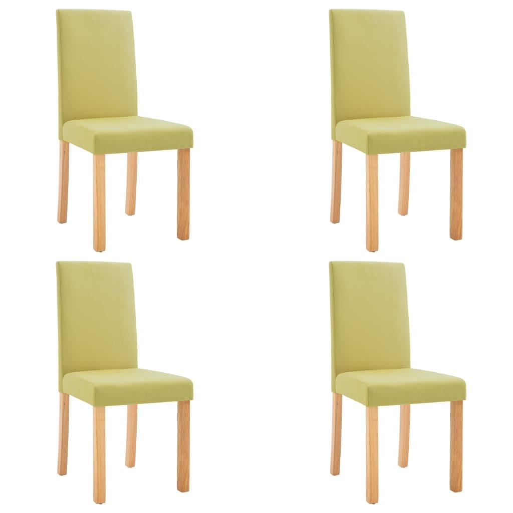 Dining Chairs 4 pcs Green Fabric at Set Shop and Smile