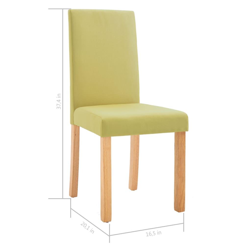 Dining Chairs 4 pcs Green Fabric at Set Shop and Smile