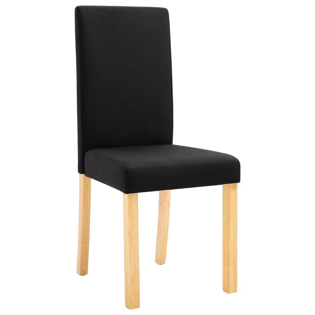 Dining Chairs 2 pcs Black Fabric at Set Shop and Smile