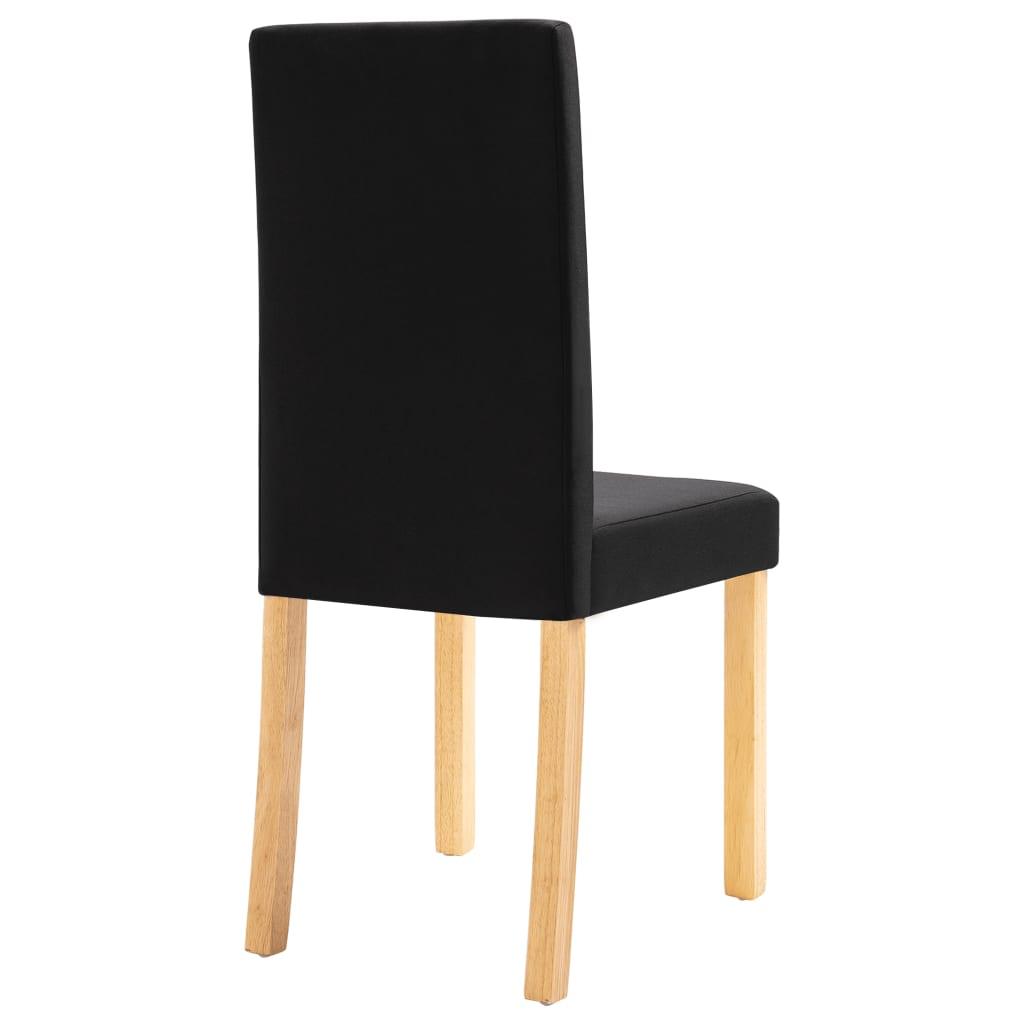 Dining Chairs 2 pcs Black Fabric at Set Shop and Smile