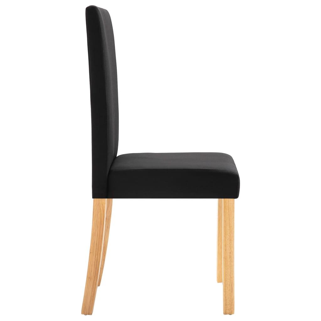 Dining Chairs 4 pcs Black Fabric at Set Shop and Smile