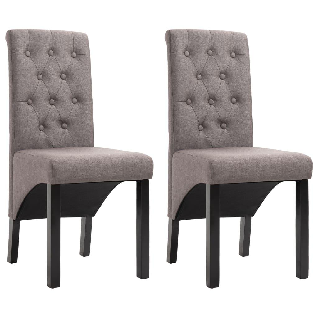 Dining Chairs 2 pcs Taupe Fabric at Set Shop and Smile