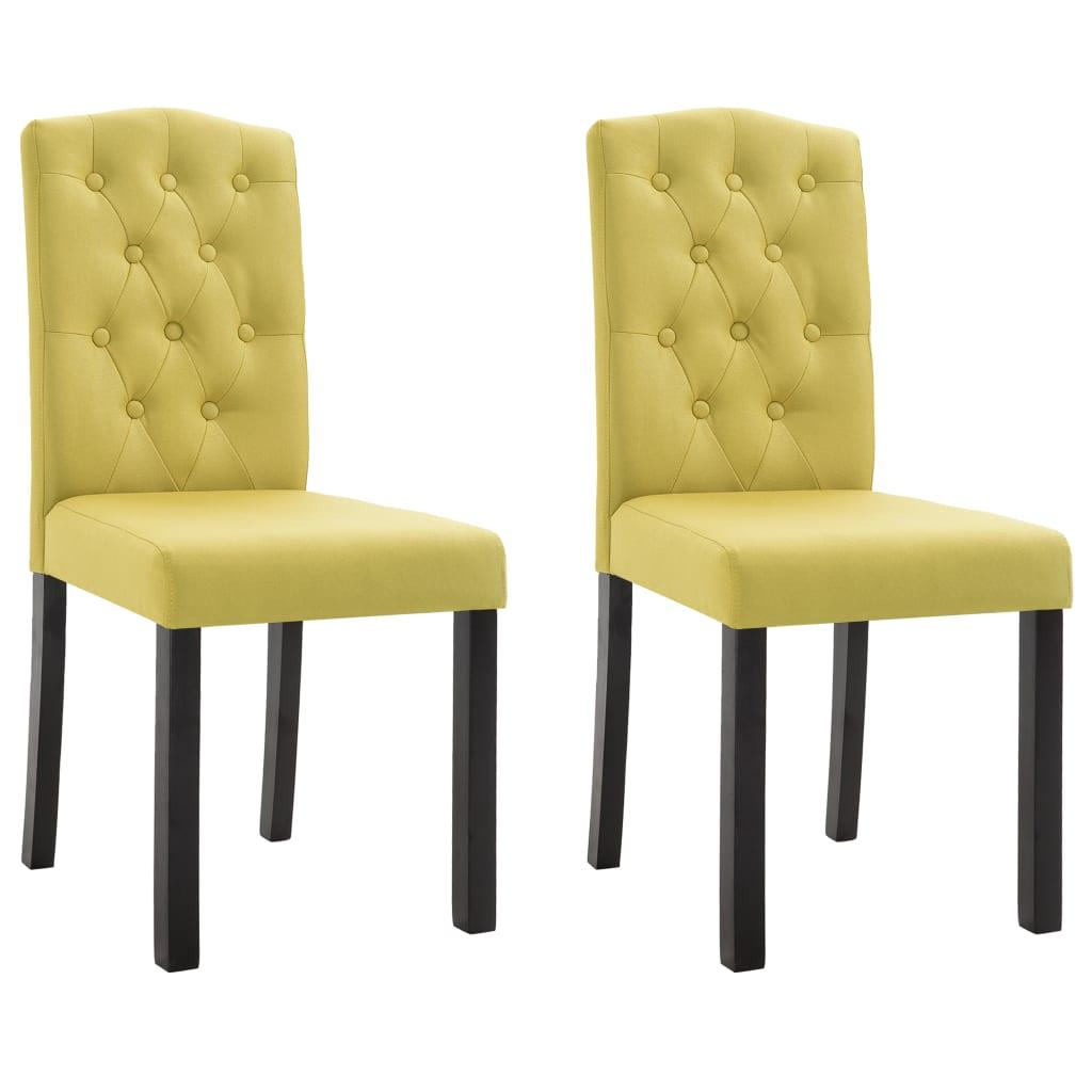 Dining Chairs 2 pcs Green Fabric at Set Shop and Smile