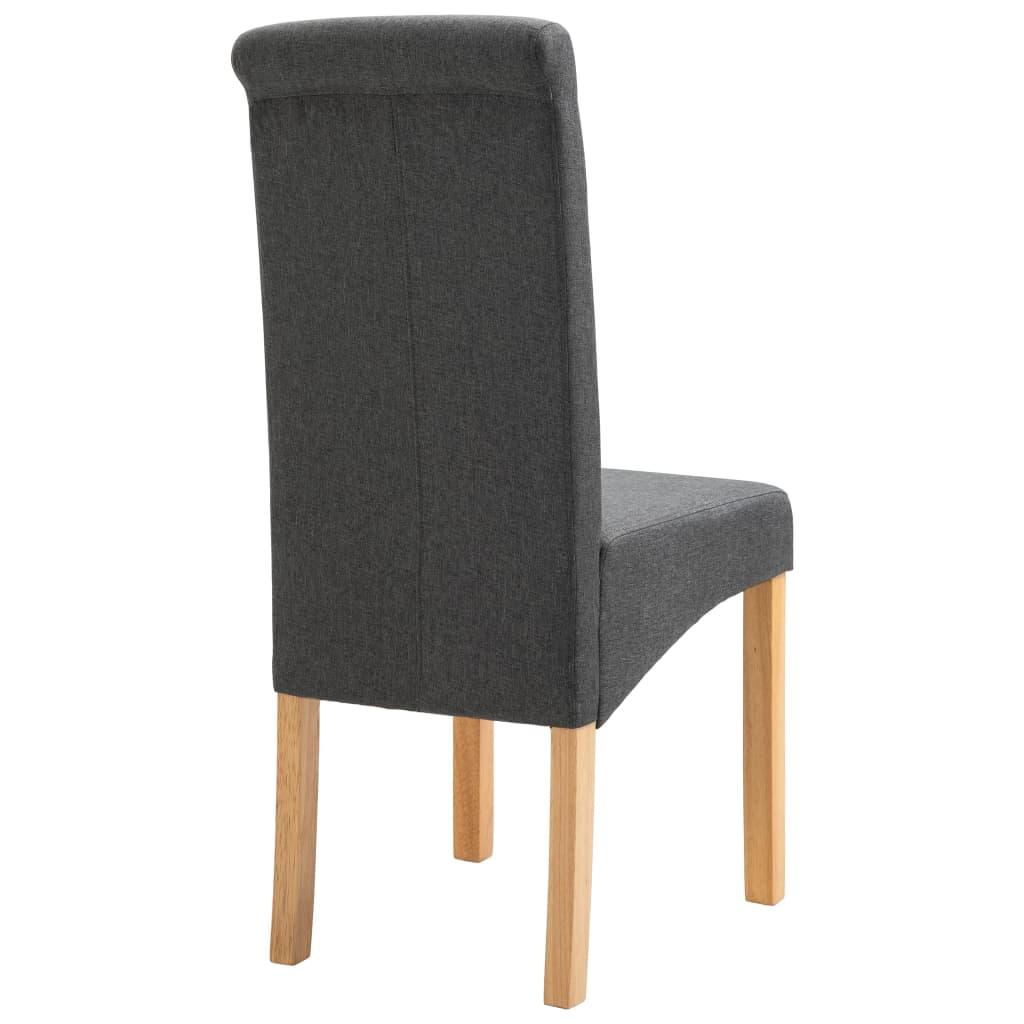 Dining Chairs 4 pcs Gray Fabric at Set Shop and Smile