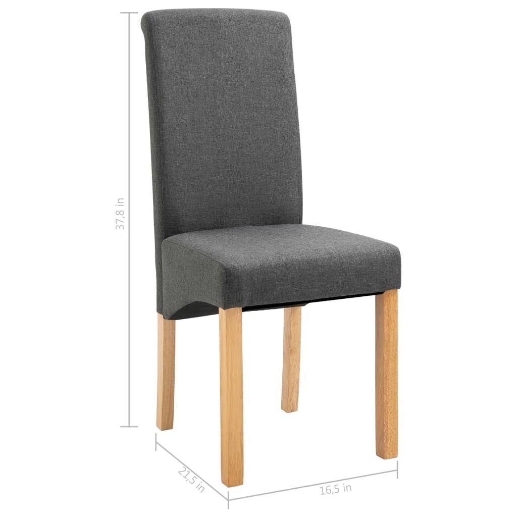Dining Chairs 4 pcs Gray Fabric at Set Shop and Smile