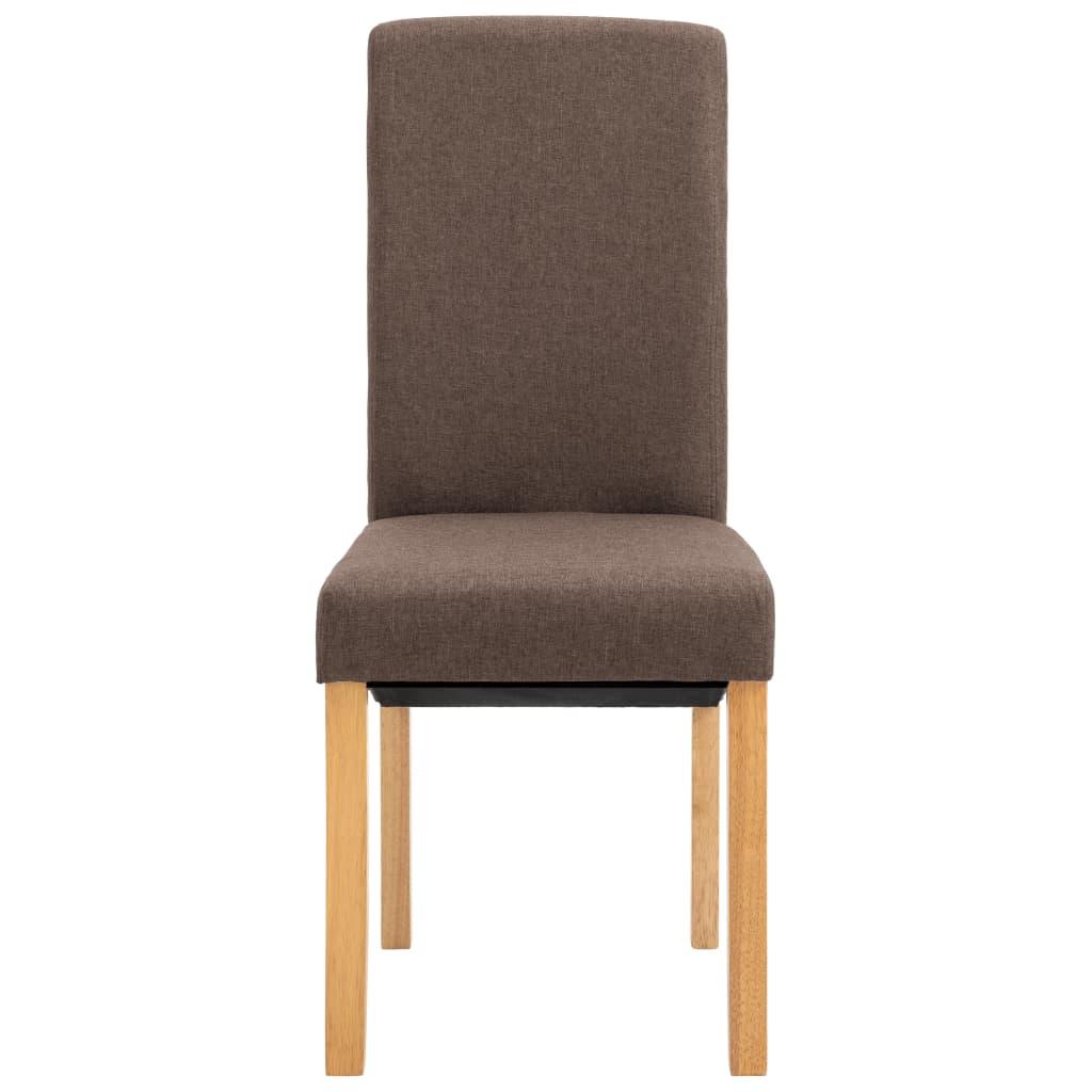 Dining Chairs 2 pcs Brown Fabric at Set Shop and Smile