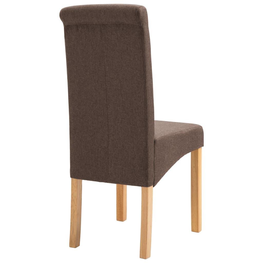 Dining Chairs 2 pcs Brown Fabric at Set Shop and Smile