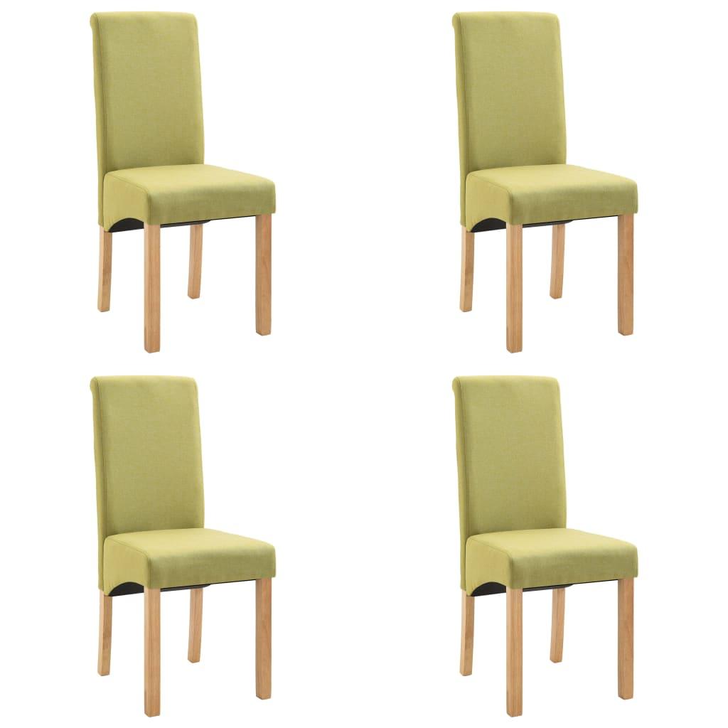 Dining Chairs 4 pcs Green Fabric at Set Shop and Smile