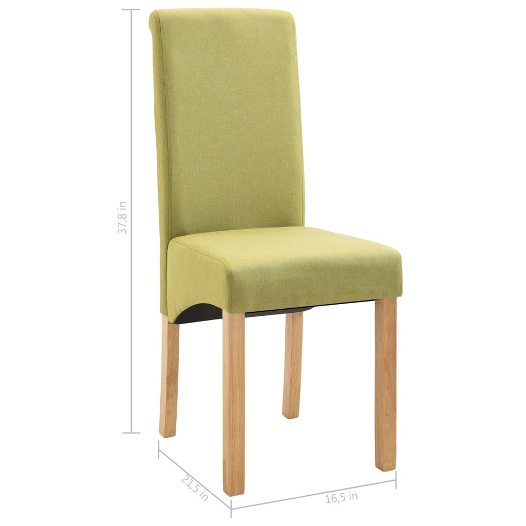Dining Chairs 4 pcs Green Fabric at Set Shop and Smile