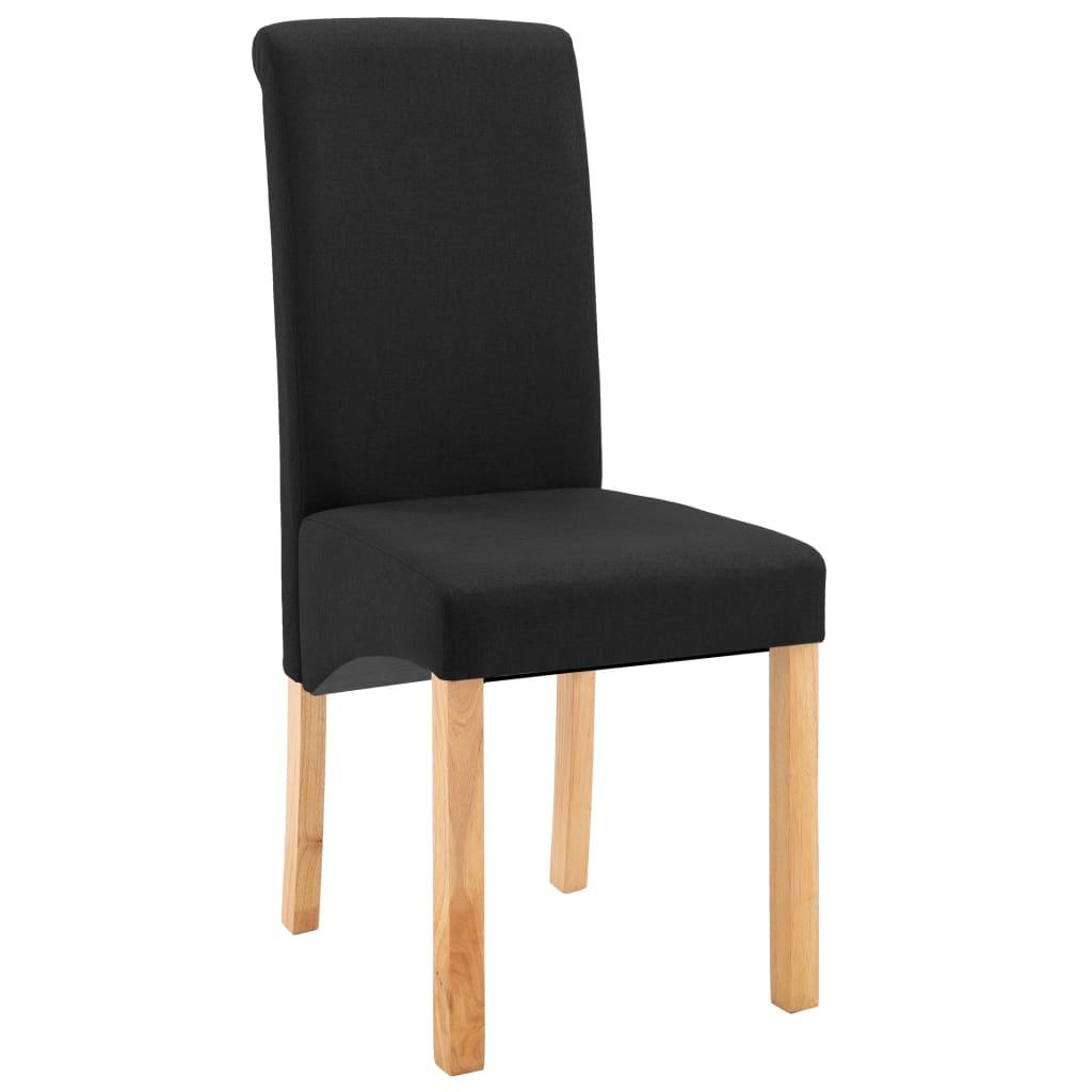 Dining Chairs 4 pcs Black Fabric at Set Shop and Smile