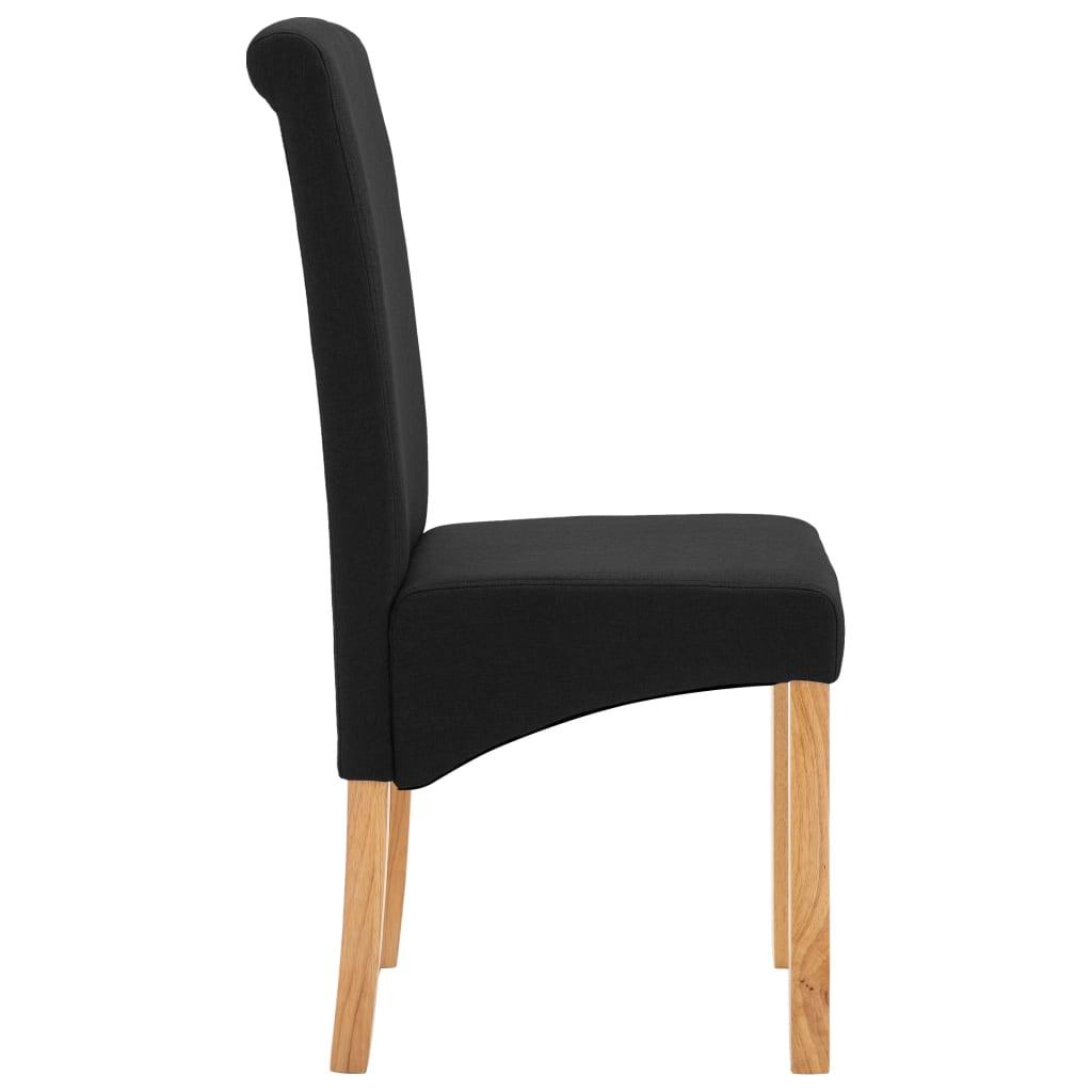 Dining Chairs 4 pcs Black Fabric at Set Shop and Smile