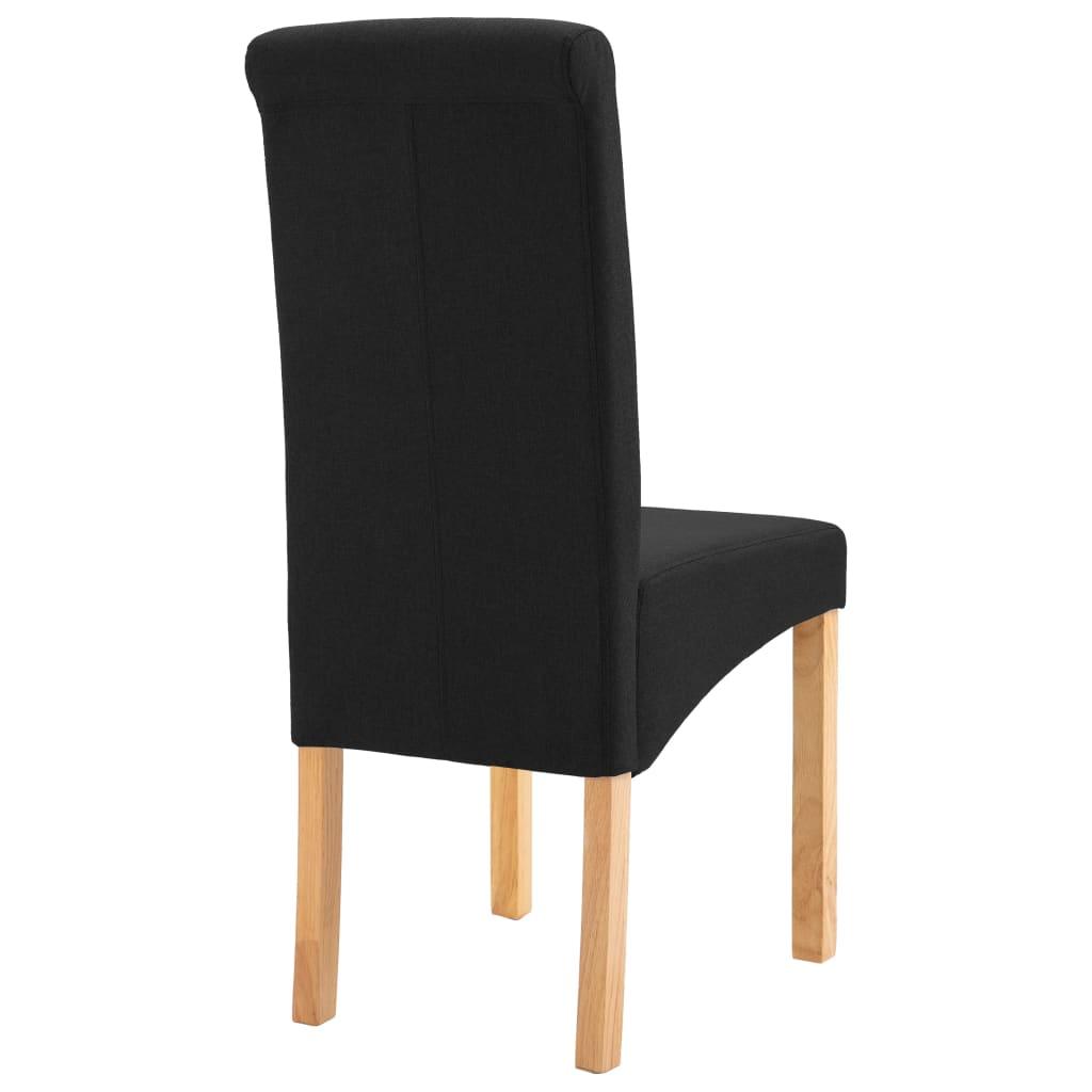 Dining Chairs 4 pcs Black Fabric at Set Shop and Smile