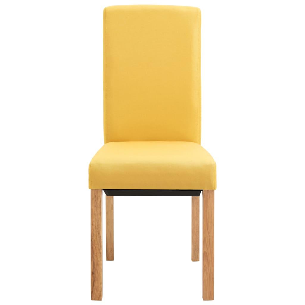 Dining Chairs 4 pcs Yellow Fabric at Set Shop and Smile