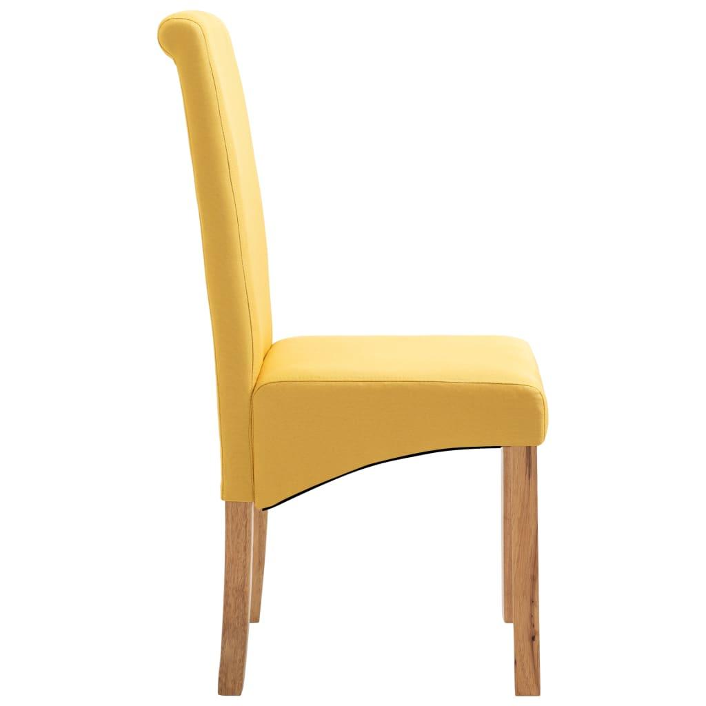 Dining Chairs 4 pcs Yellow Fabric at Set Shop and Smile