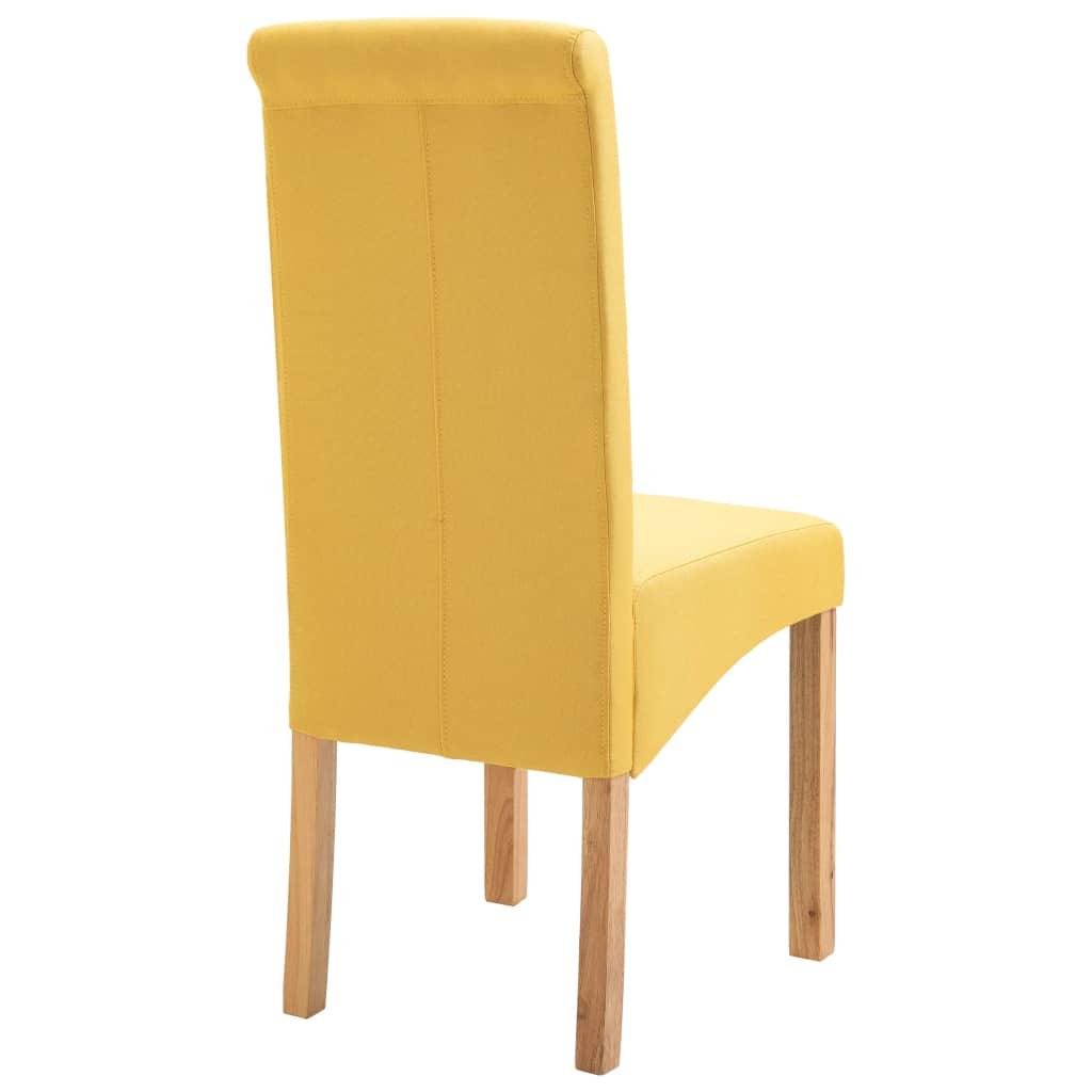 Dining Chairs 4 pcs Yellow Fabric at Set Shop and Smile