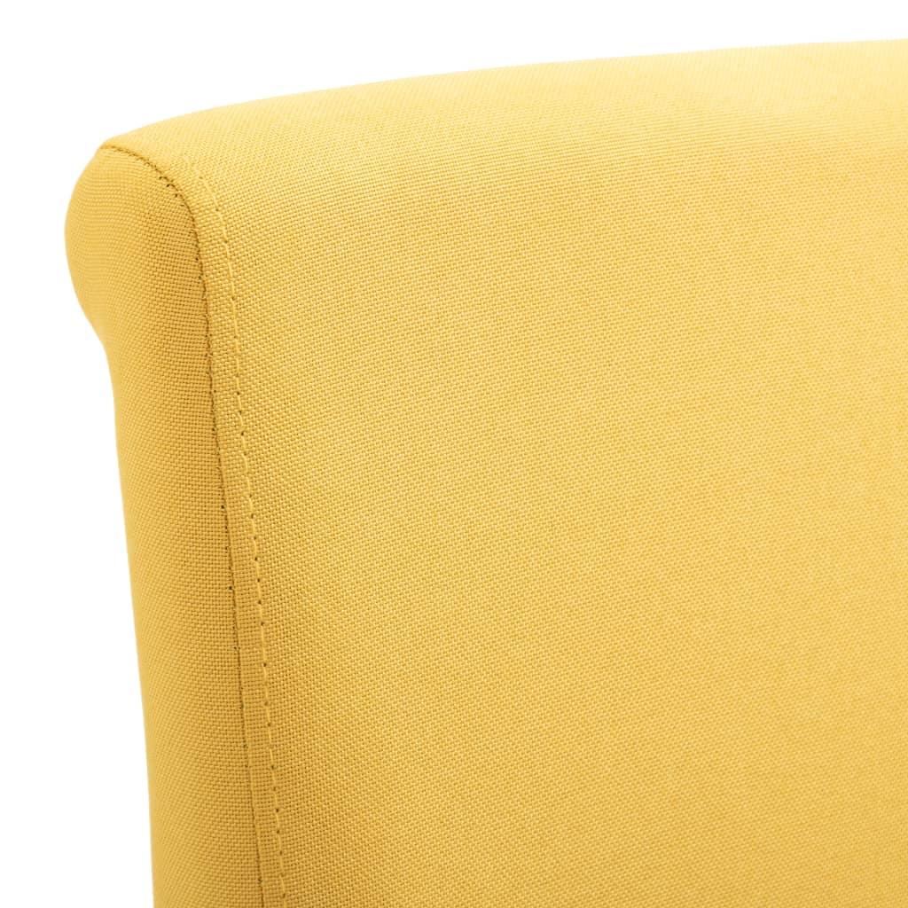 Dining Chairs 4 pcs Yellow Fabric at Set Shop and Smile