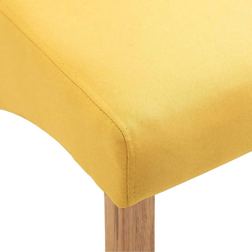 Dining Chairs 4 pcs Yellow Fabric at Set Shop and Smile
