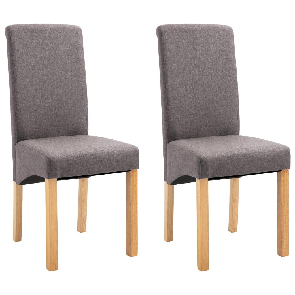 Dining Chairs 2 pcs Taupe Fabric at Set Shop and Smile