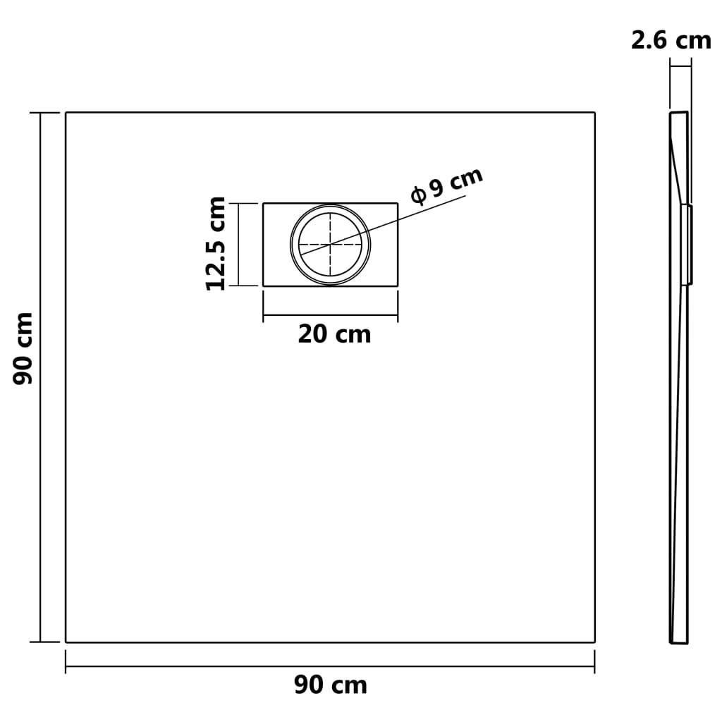 Shower Base Tray SMC White 35.4"x35.4" at Set Shop and Smile