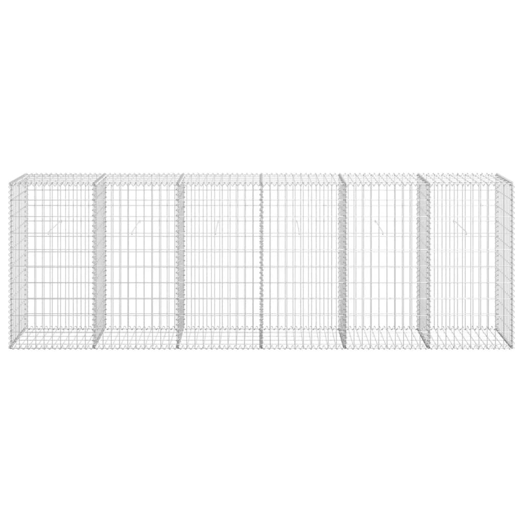 Gabion Wall with Covers Galvanized Steel 118"x19.7"x39.4" at Set Shop and Smile