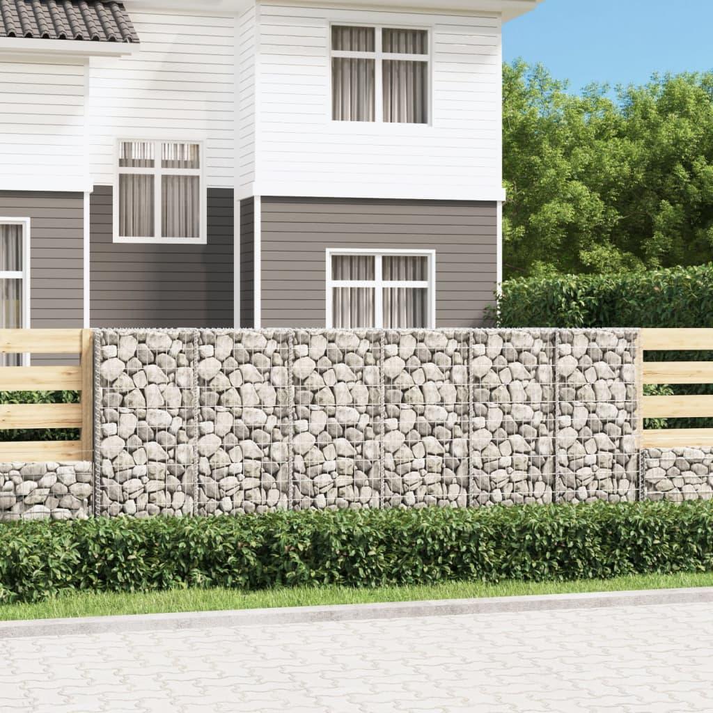 Gabion Wall with Covers Galvanized Steel 118"x19.7"x39.4" at Set Shop and Smile